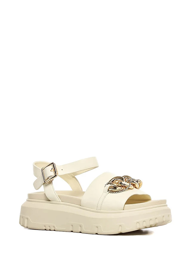 Сандалии 1890041 женские цвет бежевый, натуральная кожа 1890041         | 1