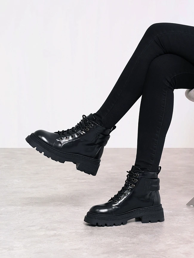 Ботинки женские зимние, цвет черный, натуральная масляная кожа 1013344M | 9