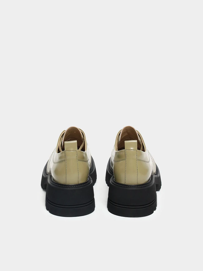 Полуботинки женские всесезонные, цвет хаки, натуральная кожа 1820163 | 6