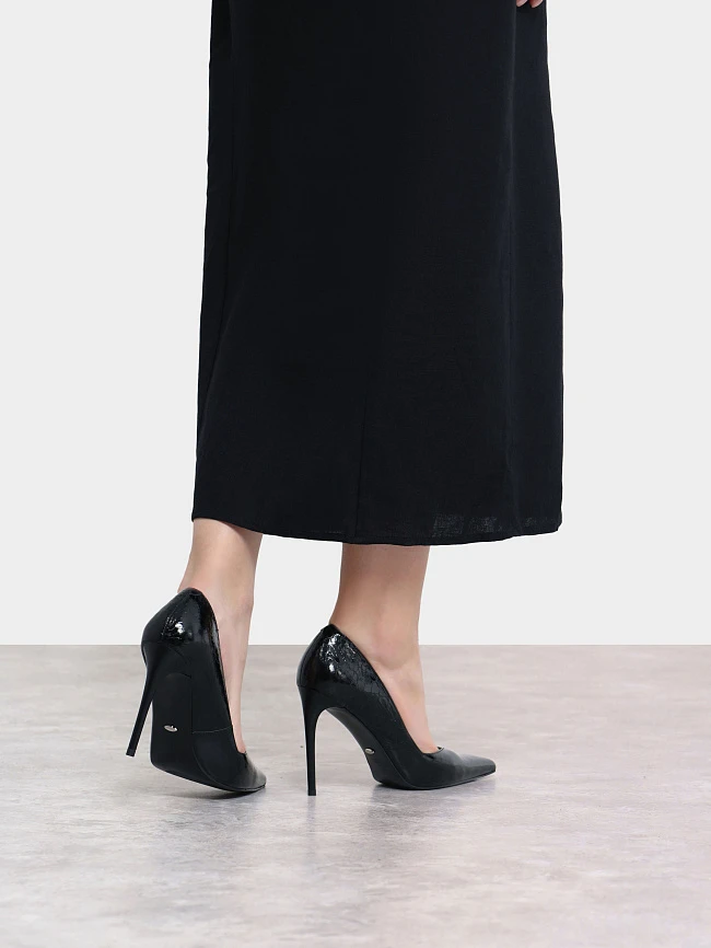 Туфли женские всесезонные, цвет черный, натуральная лаковая кожа 1493778 | 8