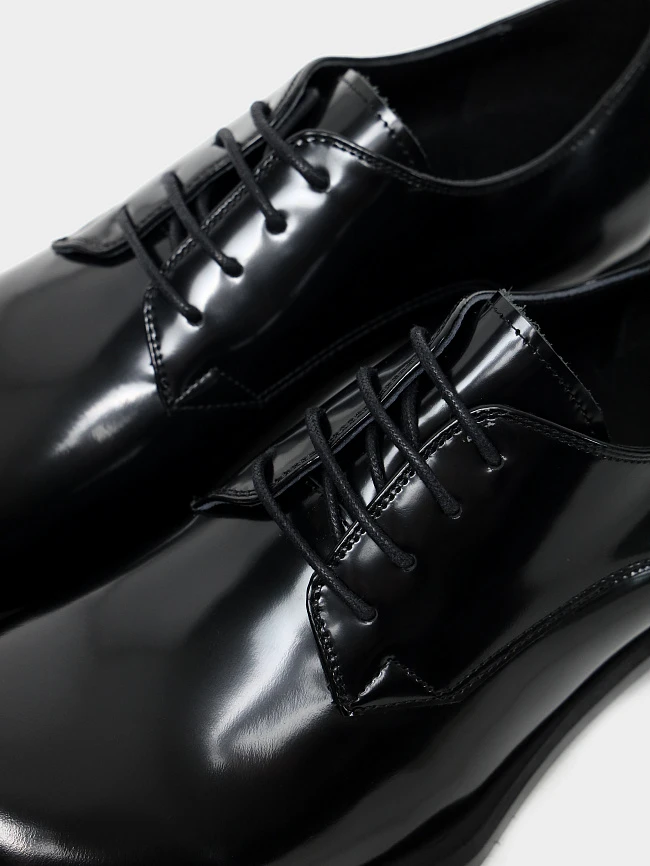 Полуботинки мужские всесезонные, цвет черный, натуральная кожа M253887 | 6