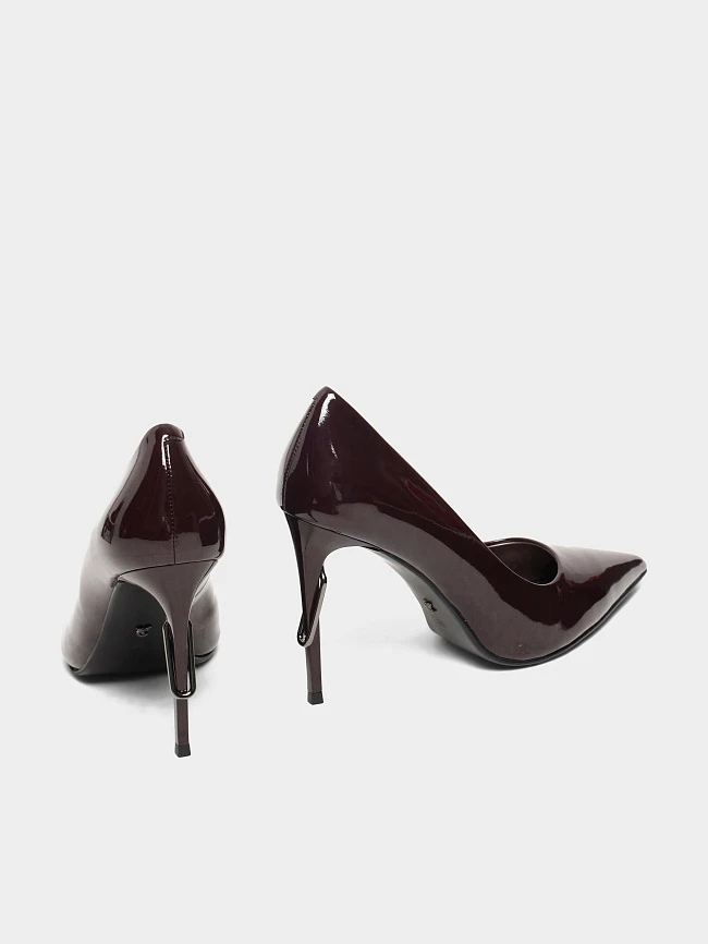 Туфли женские всесезонные, цвет бордовый, натуральная лаковая кожа 944215 | 4