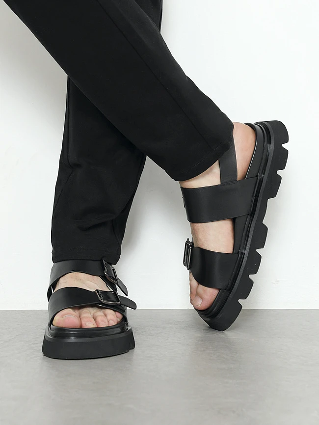 Сандалии мужские летние, цвет черный, натуральная кожа M1782406 | 6