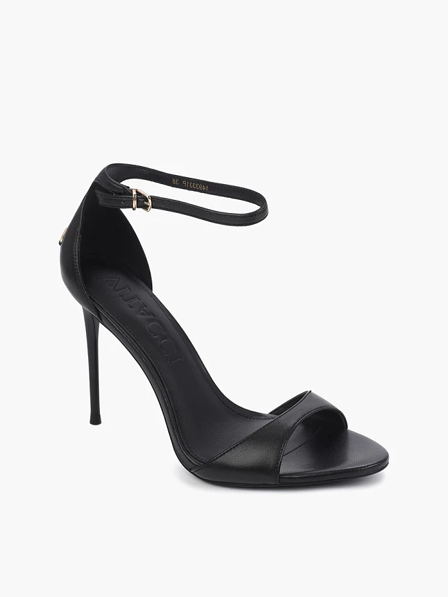 Босоножки женские летние, цвет черный, натуральная кожа 1493331P | 2