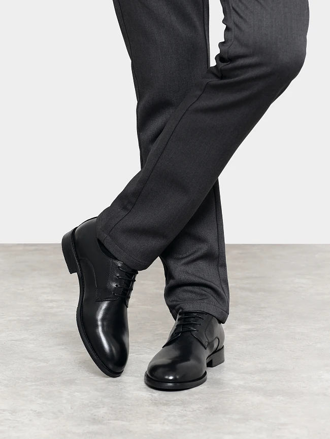 Полуботинки мужские всесезонные, цвет черный, натуральная кожа M1782508 | 9