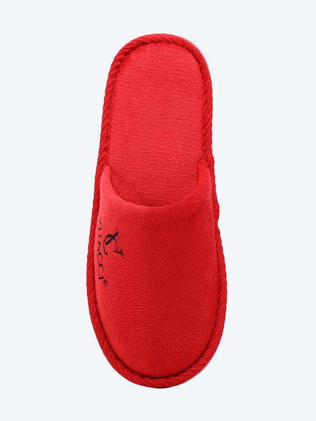 Тапочки унисекс для дома, цвет красный, текстиль SLIP05 | 5