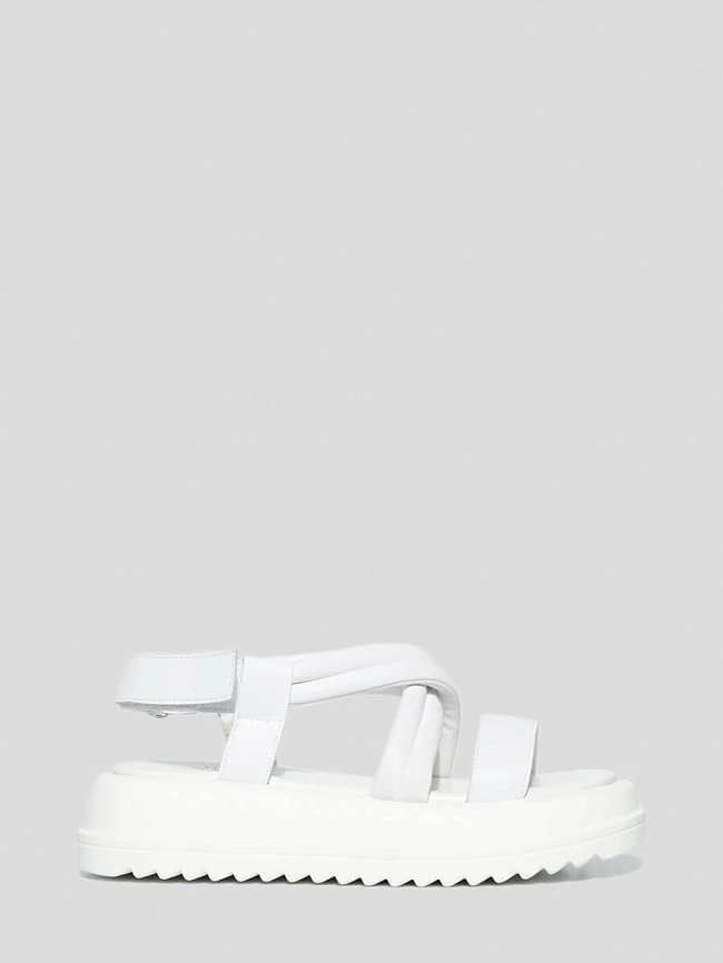 Сандалии женские летние, цвет белый, искусственная кожа/натуральная кожа и полимерные материалы 1846676P | 2