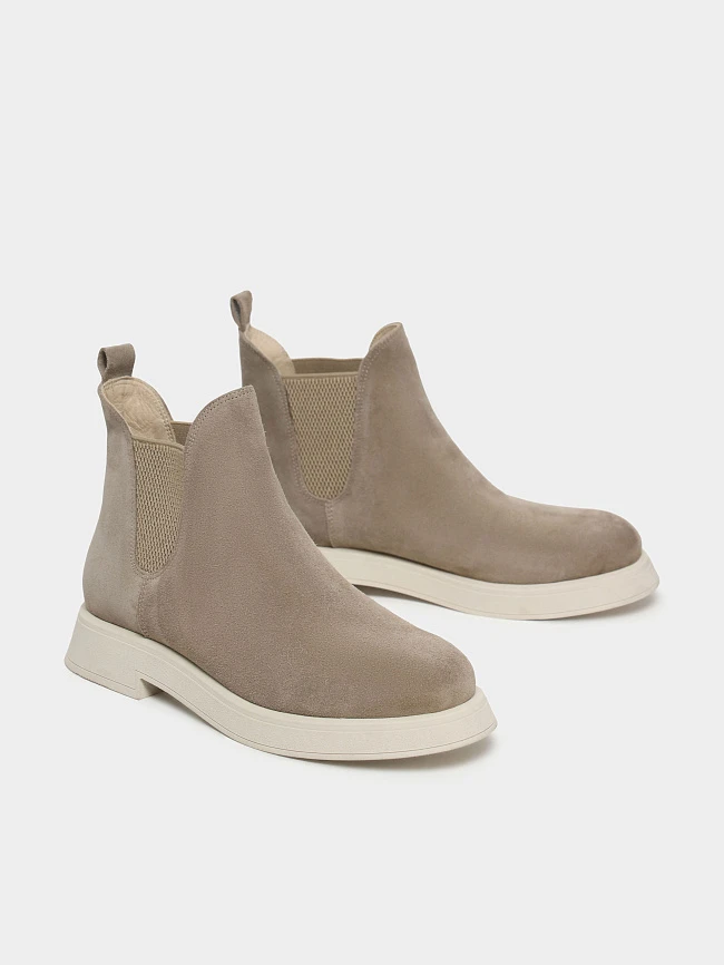 Ботинки женские демисезонные, цвет мокко, натуральный спилок 136555 | 3