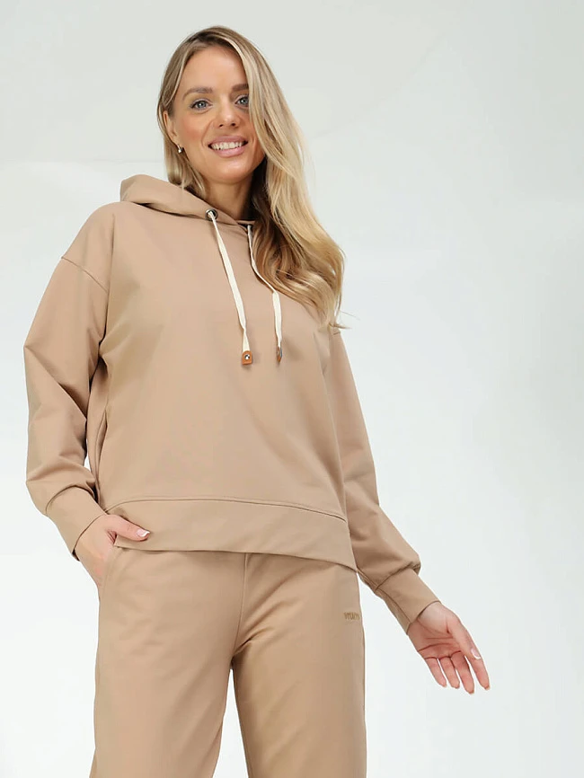 Костюм спортивный (джемпер с капюшоном+брюки) женские всесезонные SPH2206-08 | 2