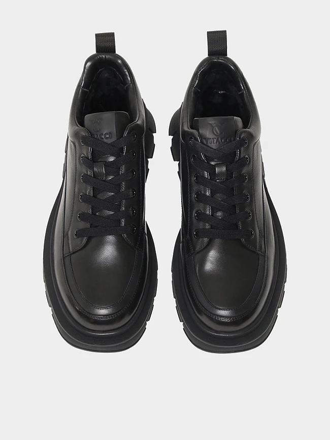 Полуботинки мужские зимние, цвет черный, натуральная кожа M1782018M | 4