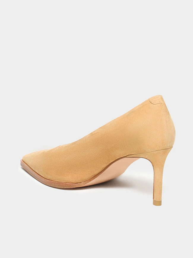 Туфли женские всесезонные, цвет песочный, натуральный велюр 497633 | 3