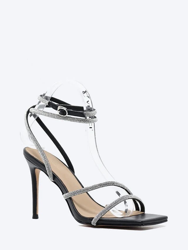 Босоножки женские летние, цвет черный, искусственный спилок 1848399 | 1