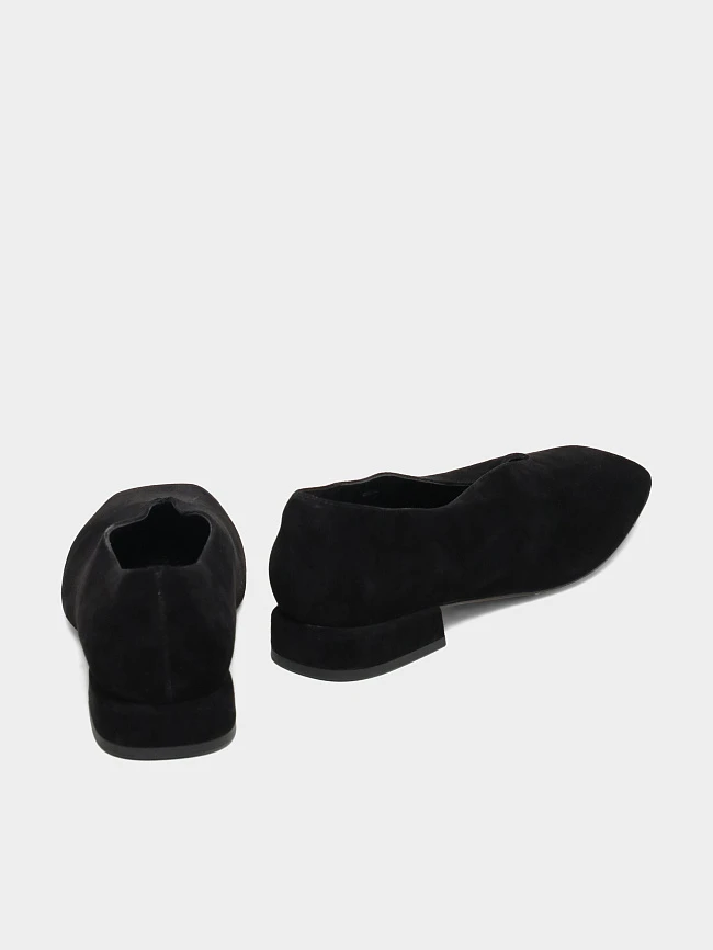 Туфли женские всесезонные, цвет черный, натуральный велюр 497340-1 | 4