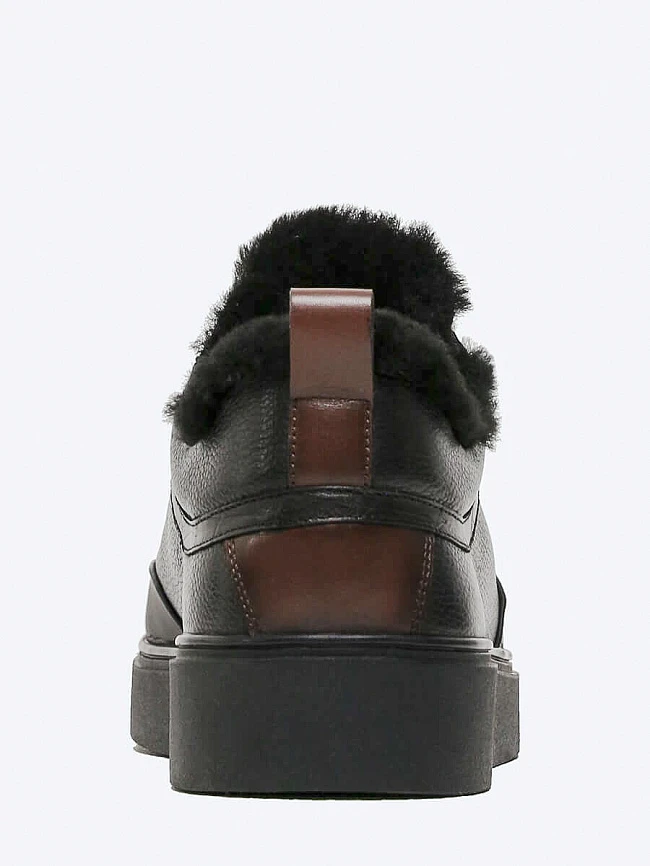 Кеды мужские зимние, цвет черный, натуральная кожа M1782007M-1 | 5