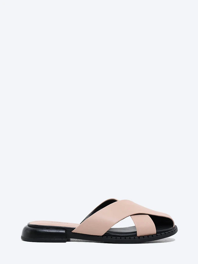 Сабо женские летние, цвет пудровый, натуральная кожа и полимерные материалы 1848473 | 2