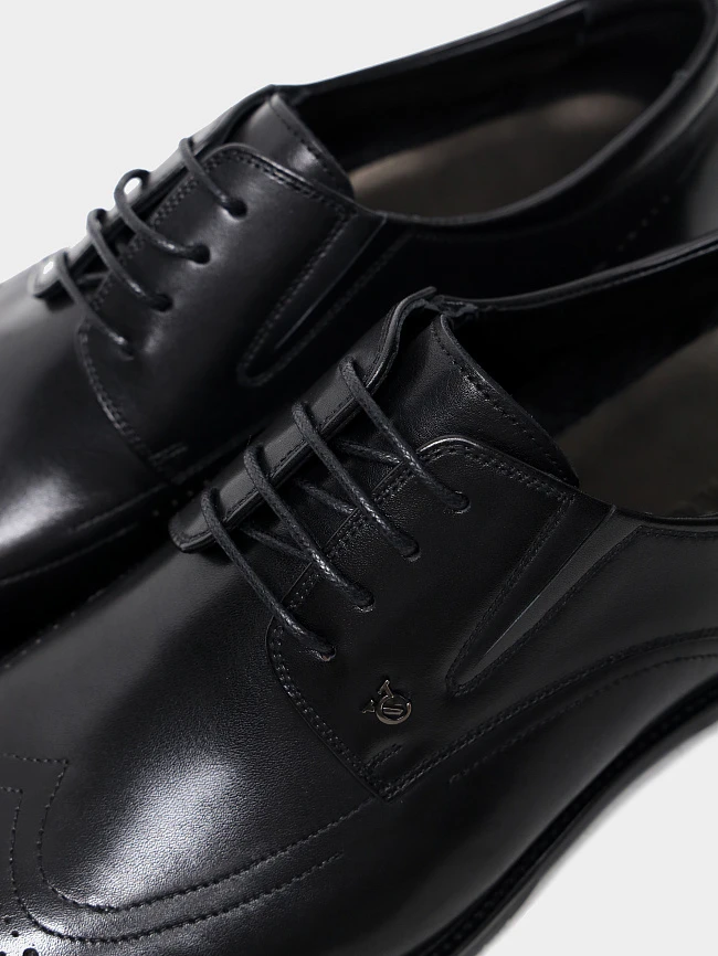 Полуботинки мужские всесезонные, цвет черный, натуральная кожа M1022923 | 6