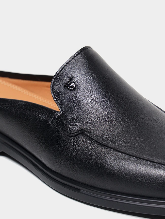 Сабо мужские летние, цвет черный, натуральная кожа M801340 | 5