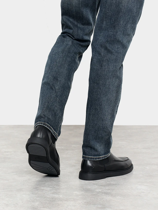 Ботинки мужские демисезонные, цвет черный, натуральная кожа M801240 | 8