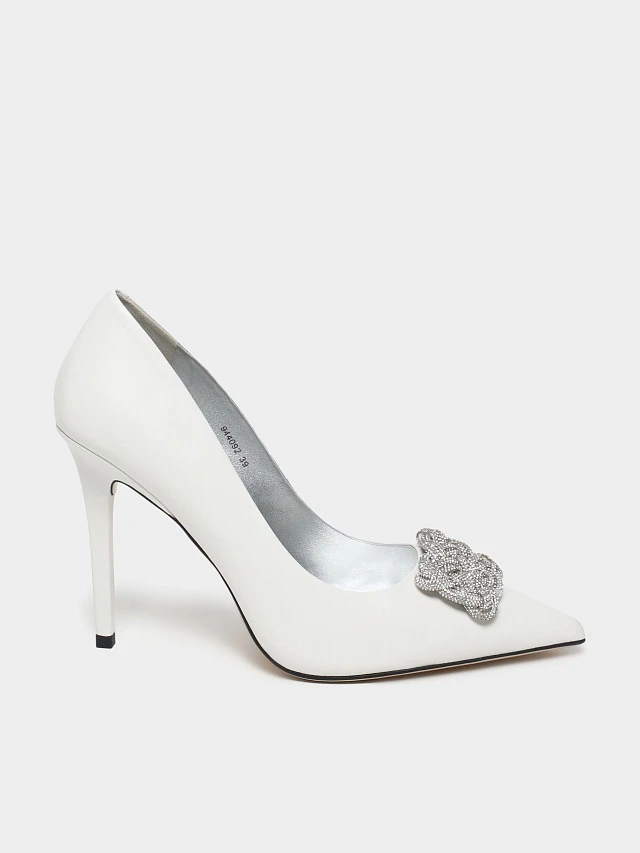 Туфли женские всесезонные, цвет белый, натуральная кожа 944092 | 1