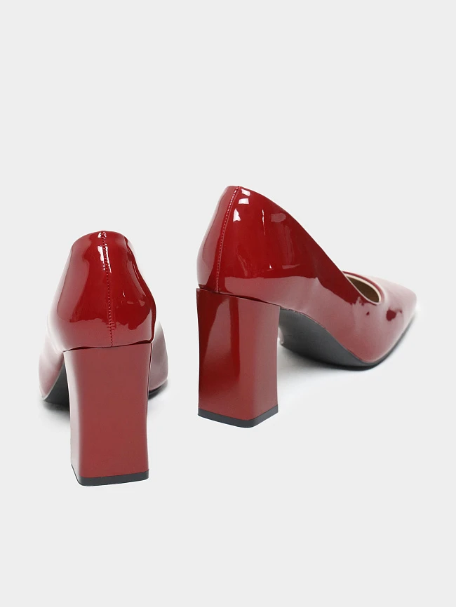 Туфли женские всесезонные, цвет бордовый, искусственная лаковая кожа 7210040 | 4