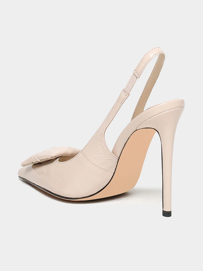 Туфли женские летние, цвет бежевый, натуральный наплак 944365 | 3