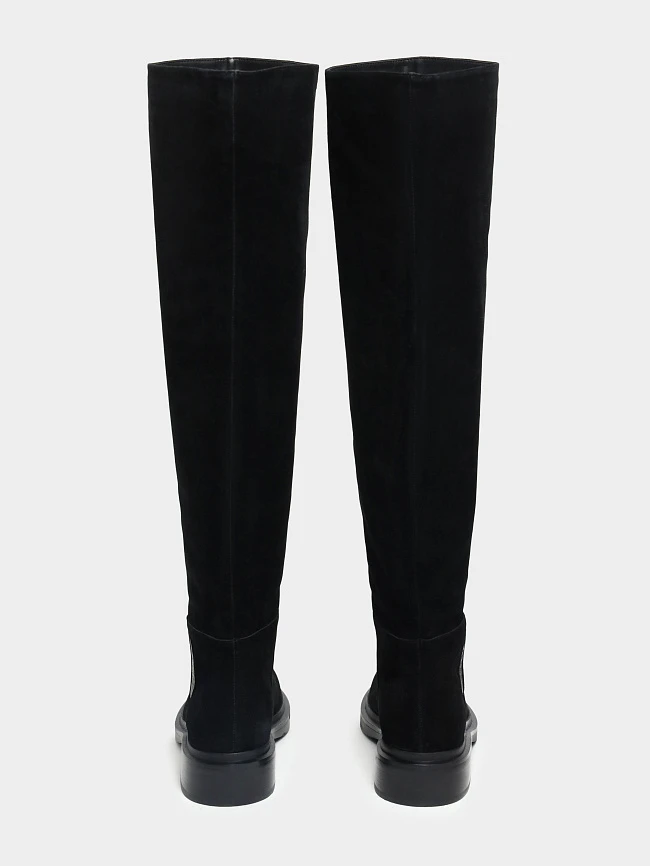 Ботфорты женские демисезонные, цвет черный, натуральный спилок 1820420 | 6