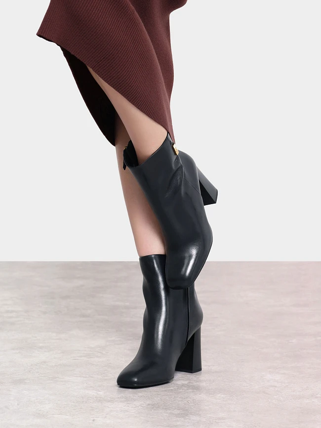 Полусапоги женские демисезонные, цвет черный, натуральная кожа 1493680 | 10