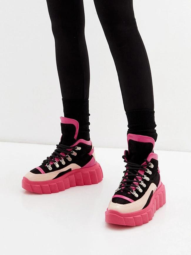 Кроссовки женские демисезонные, цвет фуксия, натуральная кожа 136589 | 6