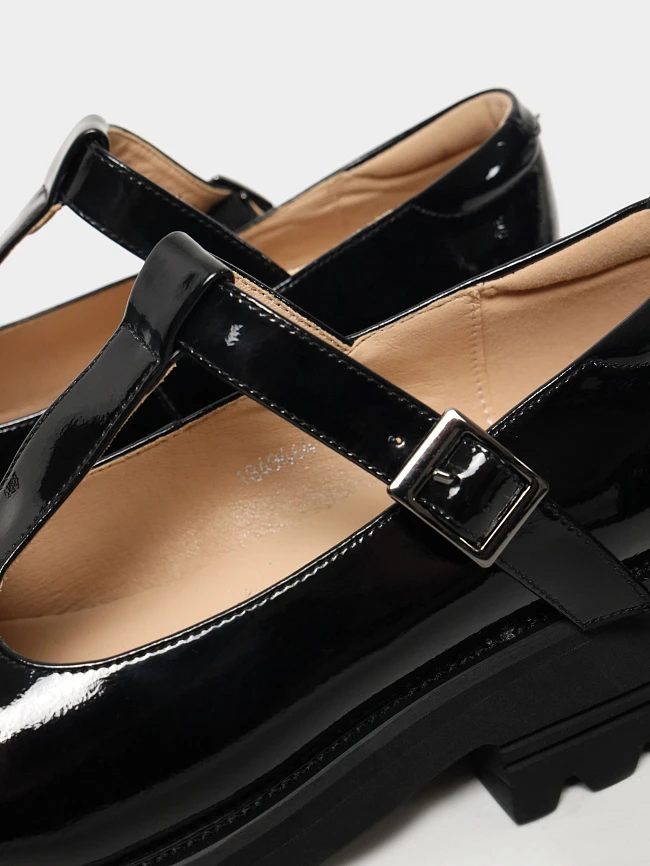 Туфли женские всесезонные, цвет черный, натуральная кожа и полимерные материалы 1849464 | 7