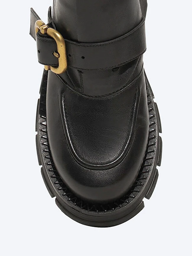 Полуботинки женские всесезонные, цвет черный, натуральная кожа 1731213 | 4