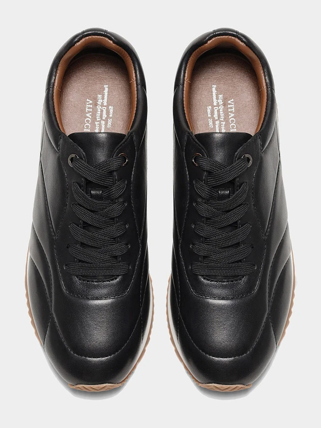 Кроссовки женские демисезонные, цвет черный, натуральная кожа 1013739 | 5