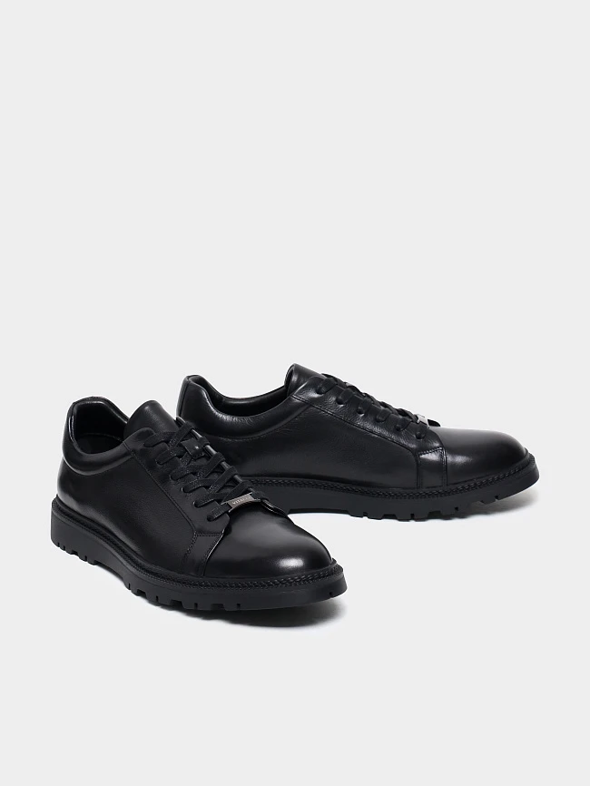 Кеды мужские демисезонные, цвет черный, натуральная кожа M1782560 | 3