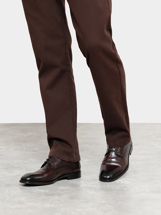 Полуботинки мужские всесезонные, цвет коричневый, натуральная кожа M1022941 | 7