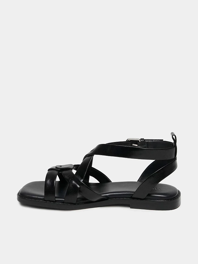 Сандалии женские летние, цвет черный, натуральная масляная кожа 1821704 | 7