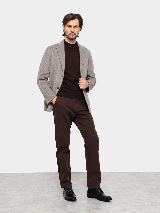 Полуботинки мужские всесезонные, цвет черный, натуральная кожа M262208 | 8