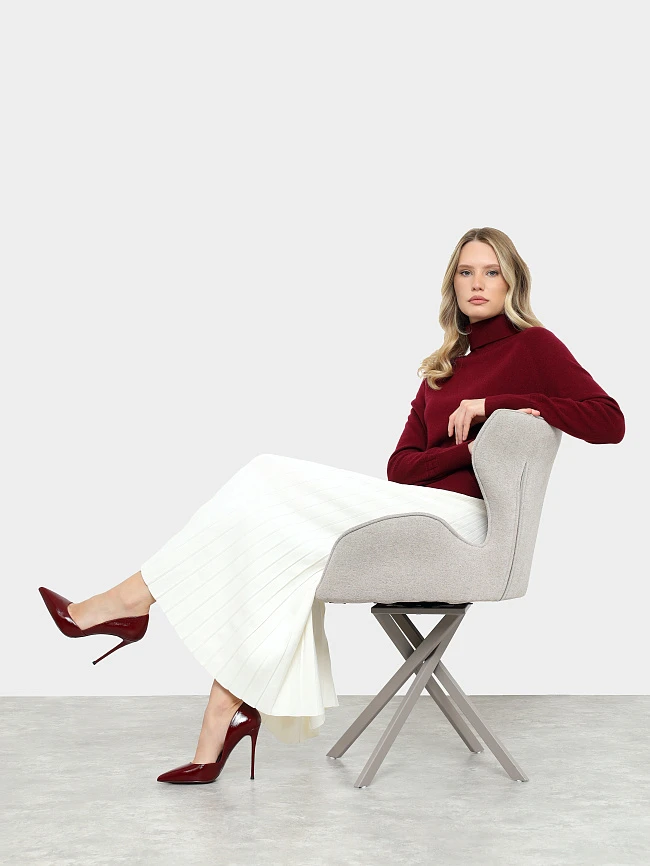 Туфли женские всесезонные, цвет бордовый, натуральная кожа 497013 | 11