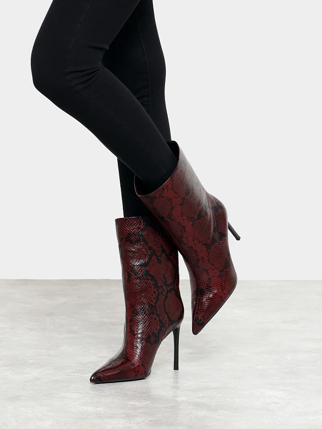 Полусапоги женские всесезонные, цвет бордовый, натуральная кожа 1494637 | 9