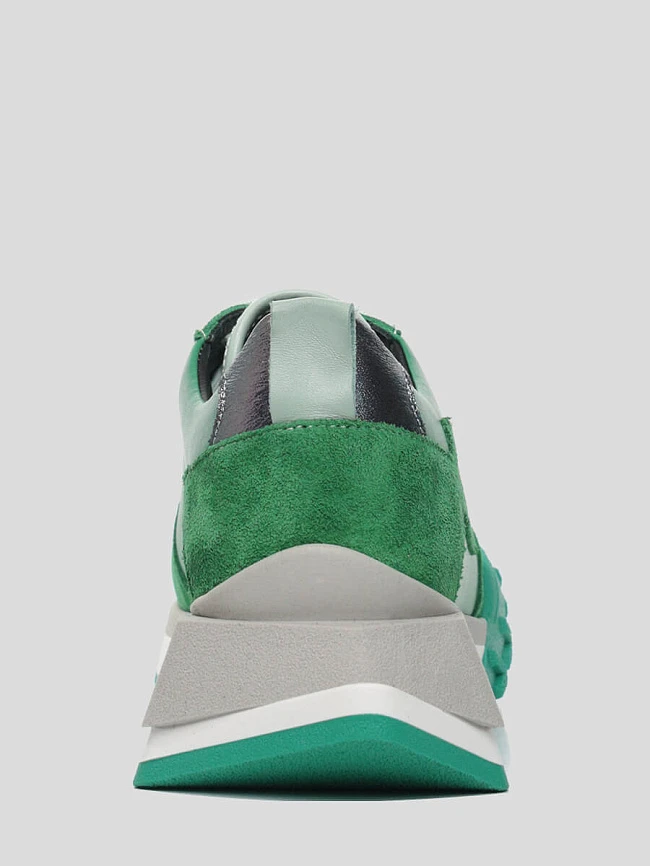 Кроссовки женские демисезонные, цвет зеленый, натуральная кожа 1221297 | 7