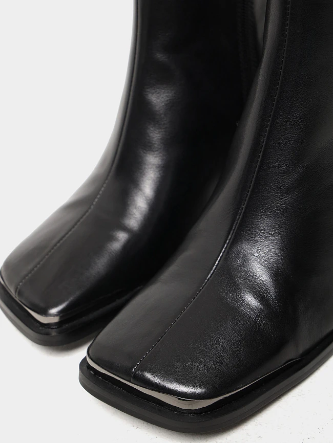 Полусапоги женские всесезонные, цвет черный, натуральная кожа 642264 | 6