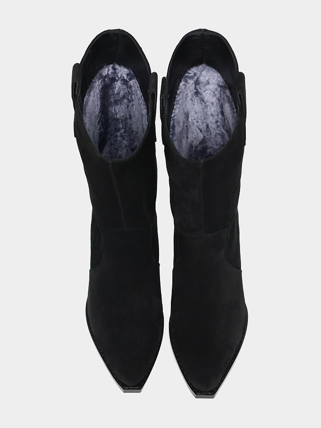 Сапоги женские зимние, цвет черный, натуральный спилок 642300M | 7