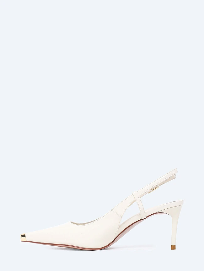 Туфли женские летние, цвет молочный, натуральная кожа 1852927 | 3