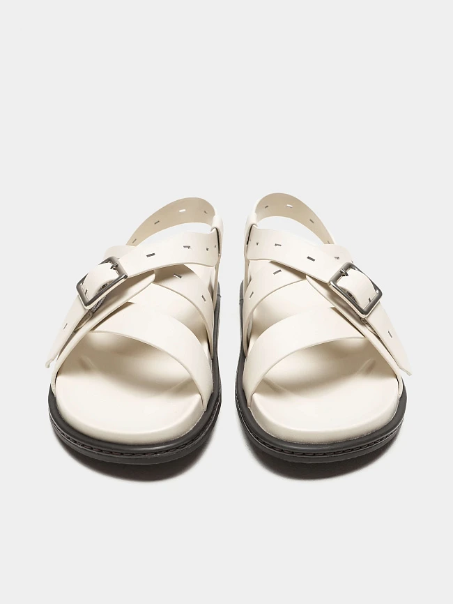 Сандалии женские летние, цвет молочный, натуральная кожа 497672 | 7