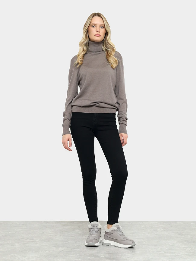 Кроссовки женские зимние, цвет серый, натуральная кожа и полимерные материалы/натуральный спилок 24VC117M | 10