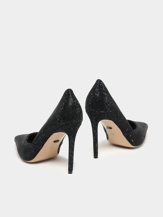 Туфли женские всесезонные, цвет черный, искусственный велюр 2680040 | 4