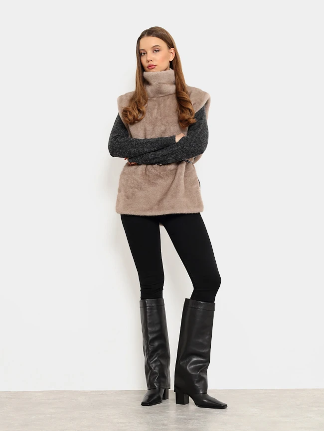 Сапоги женские демисезонные, цвет черный, натуральная кожа 1494748 | 8