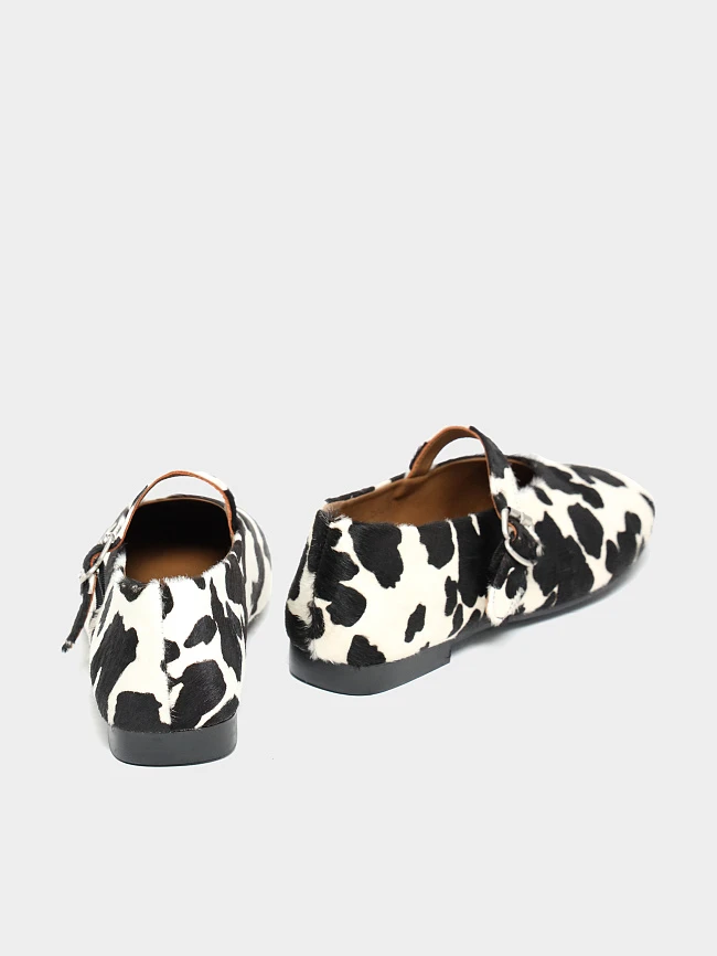 Балетки женские всесезонные, цвет мультиколор, натуральный мех (пони) 7210422 | 4