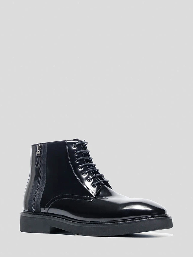 Ботинки мужские демисезонные, цвет черный, натуральная кожа M1022043 | 1