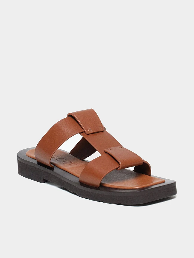 Сабо женские летние, цвет рыжий, натуральная кожа 1495067 | 4