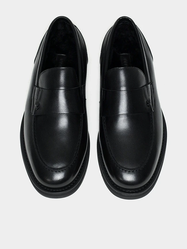 Лоферы мужские зимние, цвет черный, натуральная кожа M254250M | 5