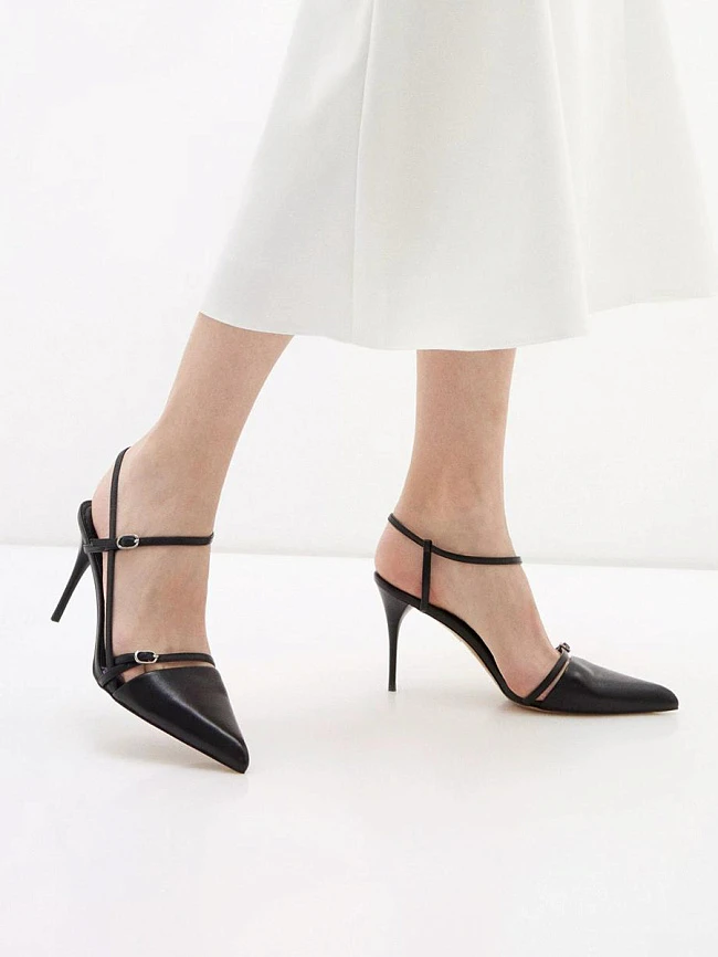 Туфли женские летние, цвет черный, натуральная кожа 1494394 | 6